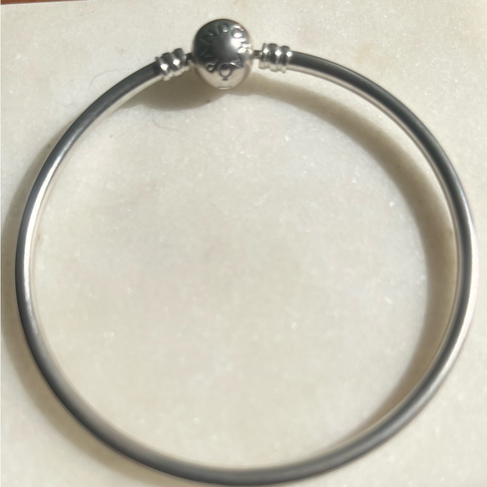 Pandora bangle bracelet, 925 Ale, authentic approx. 6.5-7”